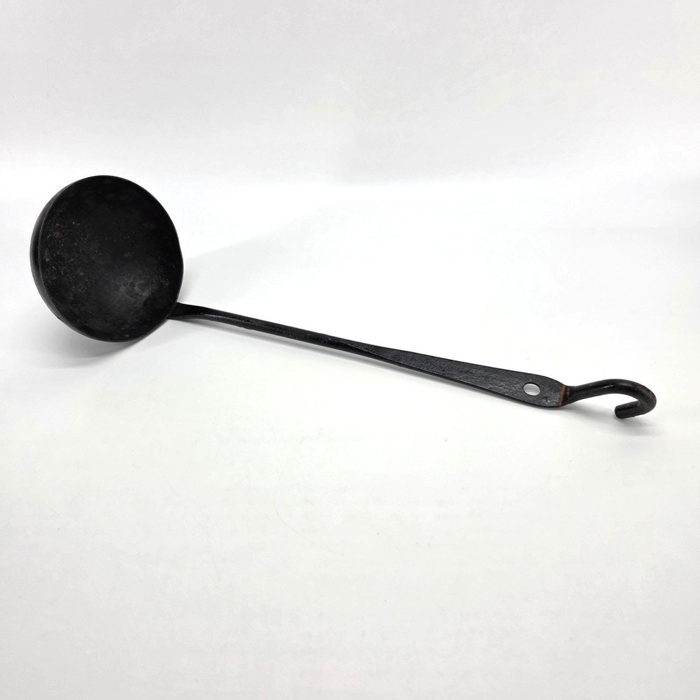 US Military Androck 1942 Mess Hall Iron Soup Ladle Spoon‎ Cooking Hanging Hook